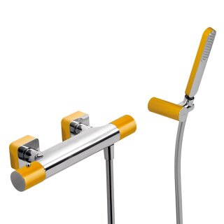 Tres Loft Colors, Thermostat Brausebatterie, Gelb-chrom