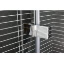 Euroshowers Twice, Drehfalttür mit Festteil und Nebenteil