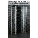 Euroshowers Twice Square, Drehfalttür mit Fixteil und Seitenwand