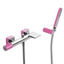 Tres Loft Colors, Einhebel Wannenmischer, Pink-chrom