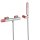 Tres Loft Colors, Einhebel Brausemischer, Rot-chrom