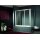 Doccia Seitenwand für Badewannenaufsatz Macay, bis 90cm, H:148,2cm, RAL-Farbe, Glas Dekor