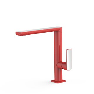 Tres Loft Colors, Einhebel Waschtischmischer, Rot-chrom