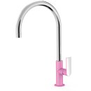 Tres Loft Colors, Einhebel Waschtischmischer, Pink-chrom