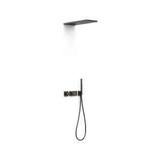 Tres Study Exclusive, Thermostatset Unterputz Brausebatterie Block System, schwarz bronze