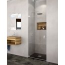 Doccia Yakarta Duschabtrennung für Nischen, mit einer Pendeltür, bis 90cm, H:bis 190cm, chrom, Glas matt