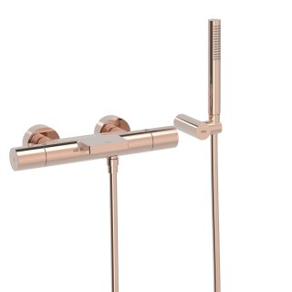 Tres Study Exclusive, Thermostat Wannenbatterie, 24k Rotgold