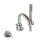 Tres Study Exclusive, Einhebel Wannenrandbatterie 3 Loch, Edelstahloptik