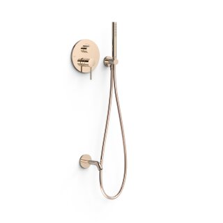 Tres Study Exclusive, Unterputz Brauseset Rapid-Box, 24k Rotgold