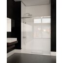 Doccia Boston Duschabtrennung für Nischen, mit einer Schiebetür und zwei Fixteilen, bis 200cm, H:bis 220cm, chrom, Glas matt
