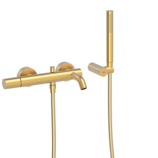 Tres Study Exclusive, Einhebel Wannenmischer, 24k Gold matt