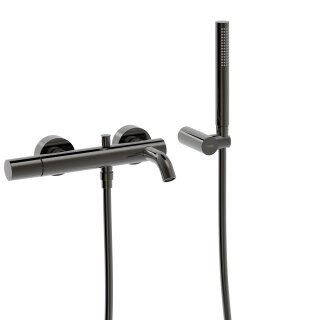 Tres Study Exclusive, Einhebel Wannenmischer, Metallic-schwarz