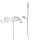 Tres Study Exclusive, Einhebel Wannenmischer, weiss matt