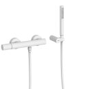 Tres Study Exclusive, Einhebel Brausemischer, weiss matt
