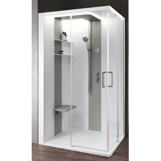 Novellini Skill A Komplettdusche 120x100cm DT 4,5cm, Farbe weiß matt, RW weiß matt