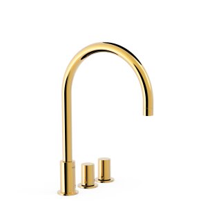 Tres Project-Tres, Zweigriff-Standarmatur, 24k Gold