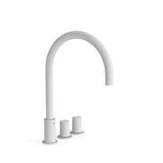 Tres Project-Tres, Zweigriff-Standarmatur, weiss matt