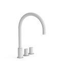 Tres Project-Tres, Zweigriff-Standarmatur, weiss matt