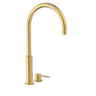 Tres Study Exclusive, Einhebel Waschtischmischer, 24k Gold matt