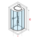 Novellini Eon R Komplettdusche 90x90cm