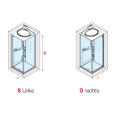 Novellini Eon GF Komplettdusche 90x90cm