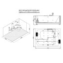 EAGO Whirlpool AWT GE115E, 180x130 cm