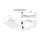 EAGO Whirlpool AWT GE105E, 180x130 cm, rechts