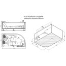EAGO Whirlpool AWT GE101E, 180x120 cm, links