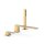 Tres Cuadro Exclusive, Einhebel Wannenrandbatterie, 24k Gold matt