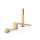 Tres Cuadro Exclusive, Einhebel Wannenrandbatterie, 24k Gold matt