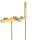 Tres Cuadro Exclusive, Einhebel Brausemischer, 24k Gold matt