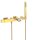 Tres Cuadro Exclusive, Einhebel Brausemischer, 24k Gold