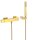 Tres Cuadro Exclusive, Einhebel Brausemischer, 24k Gold