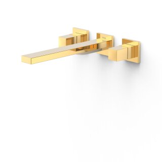 Tres Cuadro Exclusive, Zweigriff UP Waschtischmischer, 24k Gold