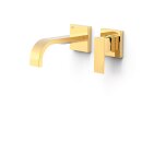 Tres Cuadro Exclusive, Einhebel Waschtischmischer UP, 24k...