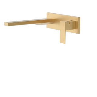 Tres Cuadro Exclusive, Einhebel Waschtischmischer UP, 24k Gold matt