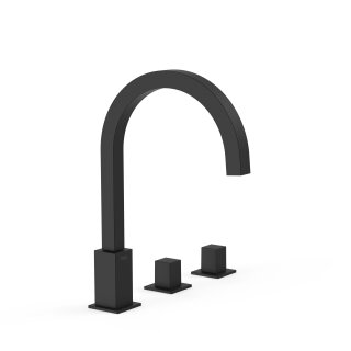 Tres Cuadro Exclusive, Zweigriff-Standarmatur, schwarz matt