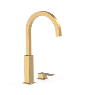 Tres Cuadro Exclusive, Einhebel Waschtischmischer, 24k Gold matt