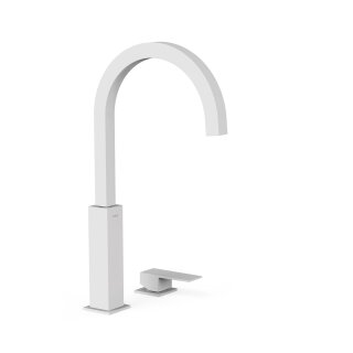 Tres Cuadro Exclusive, Einhebel Waschtischmischer, weiss matt