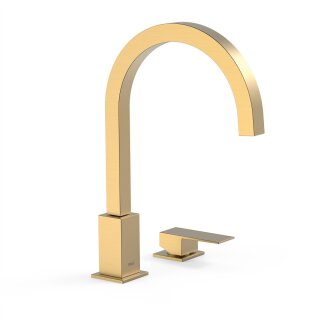 Tres Cuadro Exclusive, Einhebel Waschtischmischer, 24k Gold matt