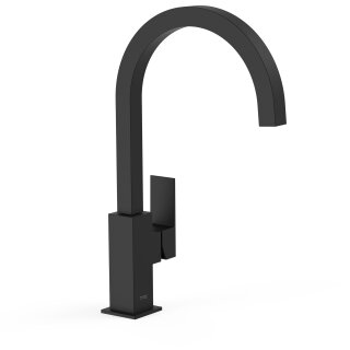 Tres Cuadro Exclusive, Einhebel Waschtischmischer, schwarz matt