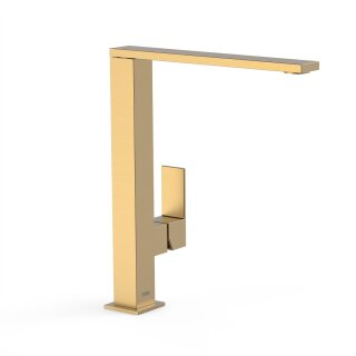 Tres Cuadro Exclusive, Einhebel Waschtischmischer, 24k Gold matt
