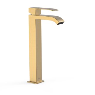 Tres Cuadro Exclusive, Einhebel Waschtischmischer, 24k Gold matt