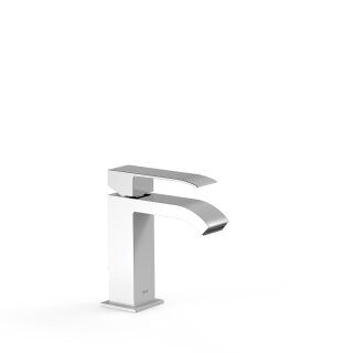 Tres Cuadro Exclusive, Einhebel Waschtischmischer, Weiss-chrom