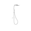 Tres Slim Exclusive, Thermostat-Brausebatterie, Weiss-chrom