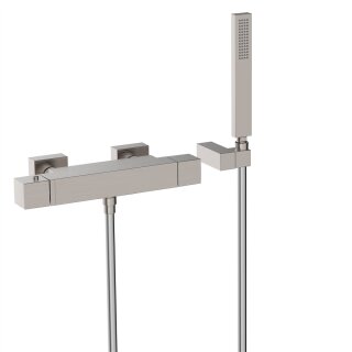 Tres Slim Exclusive, Thermostat Wannenbatterie, Edelstahloptik