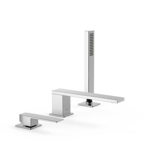 Tres Slim Exclusive, Einhebel Wannenrandbatterie, chrom