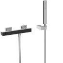 Tres Slim Exclusive, Einhebel Brausemischer, Schwarz-chrom
