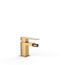 Tres Slim Exclusive, Einhebel Bidetmischer, 24k Gold matt