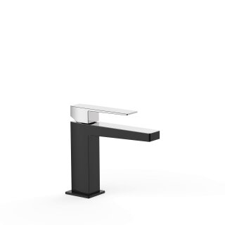 Tres Slim Exclusive, Einhebel Waschtischmischer, Schwarz-chrom